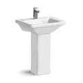 Vente en gros Best Price Square Sink Nouveau design White Wash Pedestal Basin